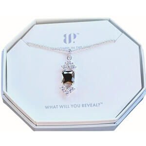 Bomb Party "The GoGo Necklace" Black Onyx & Clear CZ on Rhodium NK77364